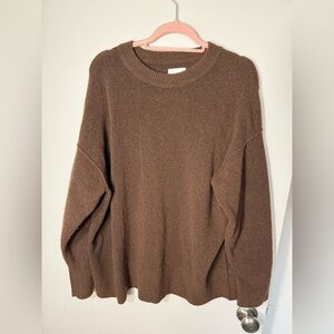 Aerie Brown Crewneck Sweater